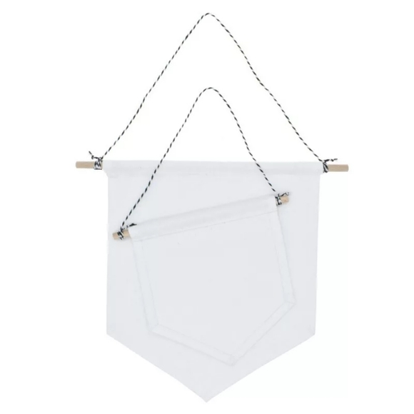 Blank Cotton Hanging Pennant Banner ✴ - Picture 6 of 8